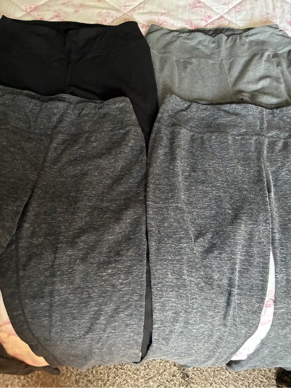 Athletic Works Ladies bottoms Set in Black and Heather Gray